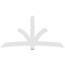 Ekena Millwork Davenport Architectural Grade PVC Gable Bracket, 96"W x 48"H x 2"D x 6"F, 12/12 Pitch GBP096X48X0206DAV00 - alternate 4